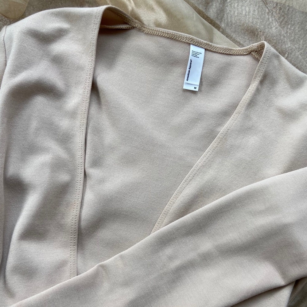 NWOT AA Beige Deep V Skater Dress